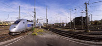 High speed train at a railroad station, Stuttgart, Baden-Württemberg, Germany von Panoramic Images
