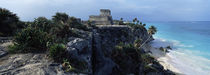 Castle on a cliff, El Castillo, Tulum, Yucatan, Mexico by Panoramic Images