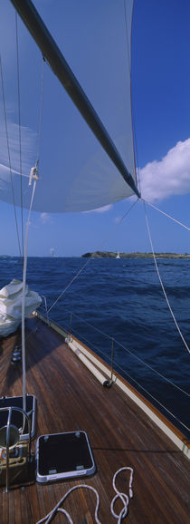 Sailboat racing in the sea, Grenada by Panoramic Images