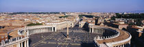 High angle view of a town, St. Peter's Square, Vatican City, Rome, Italy by Panoramic Images
