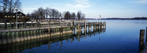 Pier over a lake, Lake Chiemsee, Bavaria, Germany von Panoramic Images