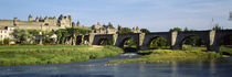 Bridge across a river, Aude River, Carcassonne, Languedoc, France by Panoramic Images
