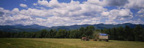 Tractor on a field, Waterbury, Vermont, USA by Panoramic Images