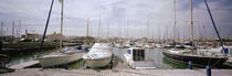 Boats moored at a harbor, Rota, Cadiz Province, Andalusia, Spain von Panoramic Images