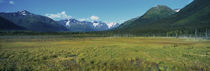 Panoramic view of a mountain range, Alaska Route 1, Turnagain Arm, Alaska, USA by Panoramic Images