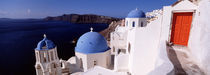 Church in a city, Santorini, Cyclades Islands, Greece von Panoramic Images