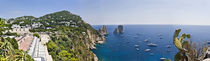 Boats in the sea, Faraglioni, Capri, Naples, Campania, Italy by Panoramic Images