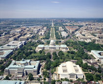 Aerial view of buildings in a city, Washington DC, USA by Panoramic Images