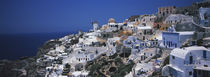 High angle view of a town, Venetian Fort, Oia, Santorini, Greece by Panoramic Images