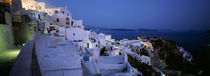 Terrace of the buildings, Santorini, Cyclades Islands, Greece by Panoramic Images