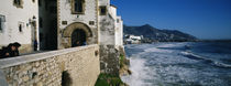 Tourists in a church beside the sea, Sitges, Spain von Panoramic Images
