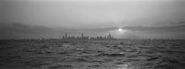 Sunset Over A City, Chicago, Illinois, USA von Panoramic Images