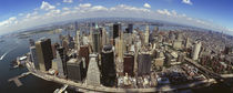 Aerial view of buildings in a city, New York City, New York State, USA by Panoramic Images