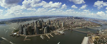 Aerial view of buildings in a city, New York City, New York State, USA by Panoramic Images