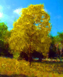 Golden Trumpet Tree by Yvonne M Remington