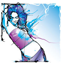 Dancer - Aqua by vectorvault