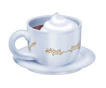 Hot chocolate cup with cream von William Rossin