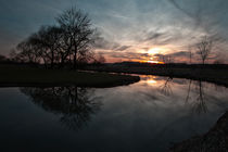 Sonnenuntergang am Bach von Miloslava Habermehl