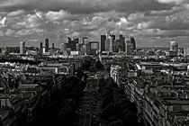 La Defense from Arc Triumph - Paris by NEVZAT BENER ALADAGLI