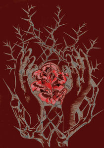 rose and hands red von Nicole Schmidt