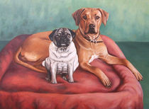 Mops und Ridgeback by Nicole Zeug