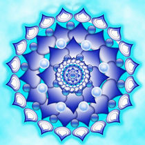 Blue Energize Mandala von regalrebeldesigns