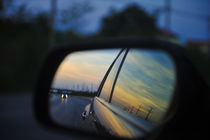 Sunset in side mirror