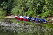 Red and Blue Boats by Louise Heusinkveld