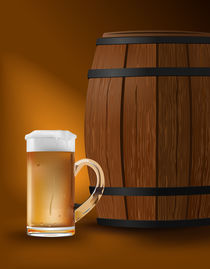 beer mug and barrel by Miro Kovacevic