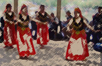 Tänzerinnen in Kunming von Hermann Bauer