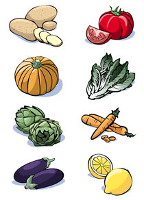 Eight vegetables - Colors von William Rossin