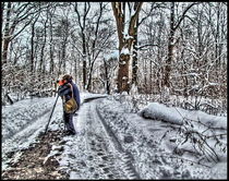 A photographer in the wintr. von Maks Erlikh