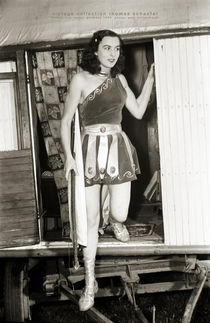 Female lion-tamer, Germany 1955 by Thomas Schaefer