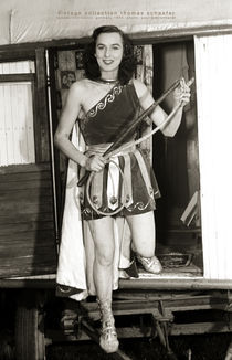 Female lion-tamer, Germany 1955 von Thomas Schaefer