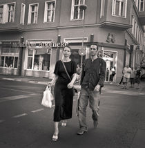 Couple crossing street: Berlin by Ron Greer