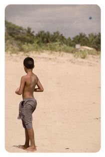 boy with kite by ricardo junqueira