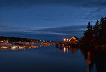 Harbor at night, Maine, USA by John Greim