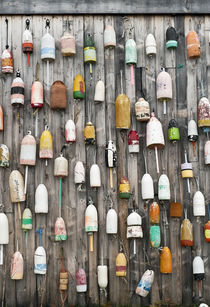 Lobster buoys, Maine, USA by John Greim