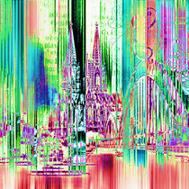 Köln Skyline Collage by Städtecollagen Lehmann