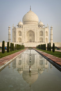 Front View of the Taj Mahal with Reflection by Russell Bevan Photography