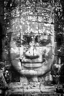 Bayon Face B&W Portrait 2 von Russell Bevan Photography