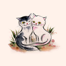 couple cats von Julie Wu