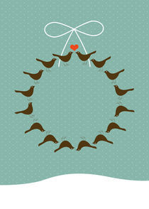 christmas bird wreath by thomasdesign