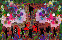 Dragon Dance Digital Collage by Blake Robson