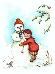 Weihnachten - Ein Schneemann als Freund von Katja Kiefer
