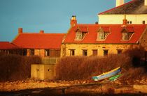 Sunset on the Lighthouse Cottage  by John Dunbar