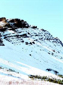 Mountain, landscape, snow, Icelandic winter by Kristjan Karlsson