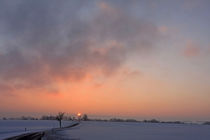 Sonnenuntergang und Landstraße von Wolfgang Dufner