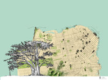 1904 San Francisco Map with Tree von Thomas Duane