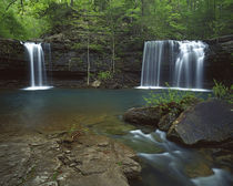 Twin Falls on Devil's Fork Richland Creek Wilderness von Danita Delimont